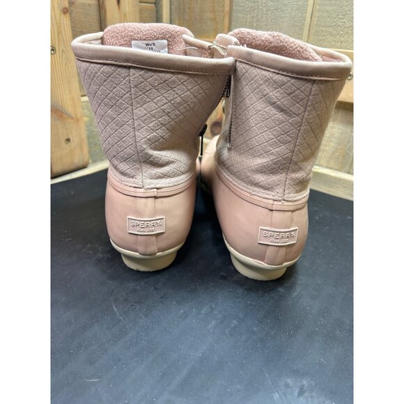 Sperry Womens Saltwater Duck Boots Size 10 Pink Quilted 3M Thinsulate Water-Resi - Picture 9 of 11
